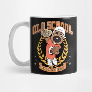 Funny Cute Doxie Dog playing Dachshund Football Mug